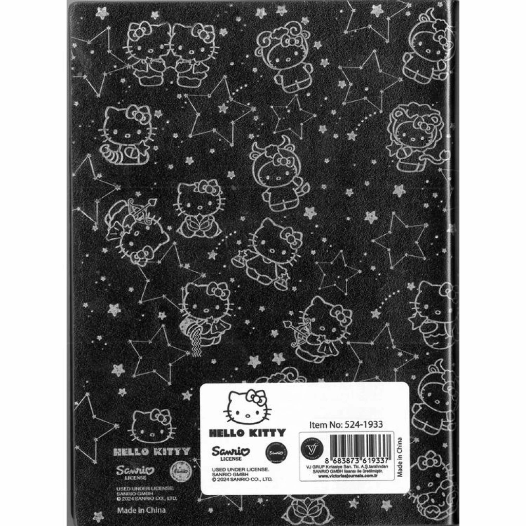 Victoria’s Journals Hello Kitty Smyth Flexy Esnek Vegan Deri Kapaklı 13x18cm Defter 80 gram 80 yaprak Çizgili 524-1933