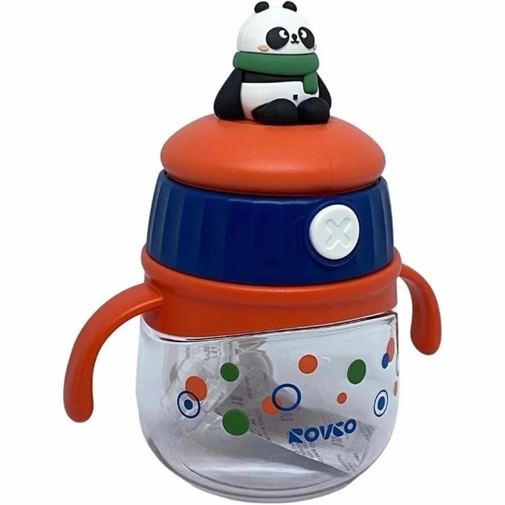 Vagon Life Rovco Ppipetli Panda Maskotlu Çocuk Matası +6 Ay 240 ML Kutulu Mavi B1051