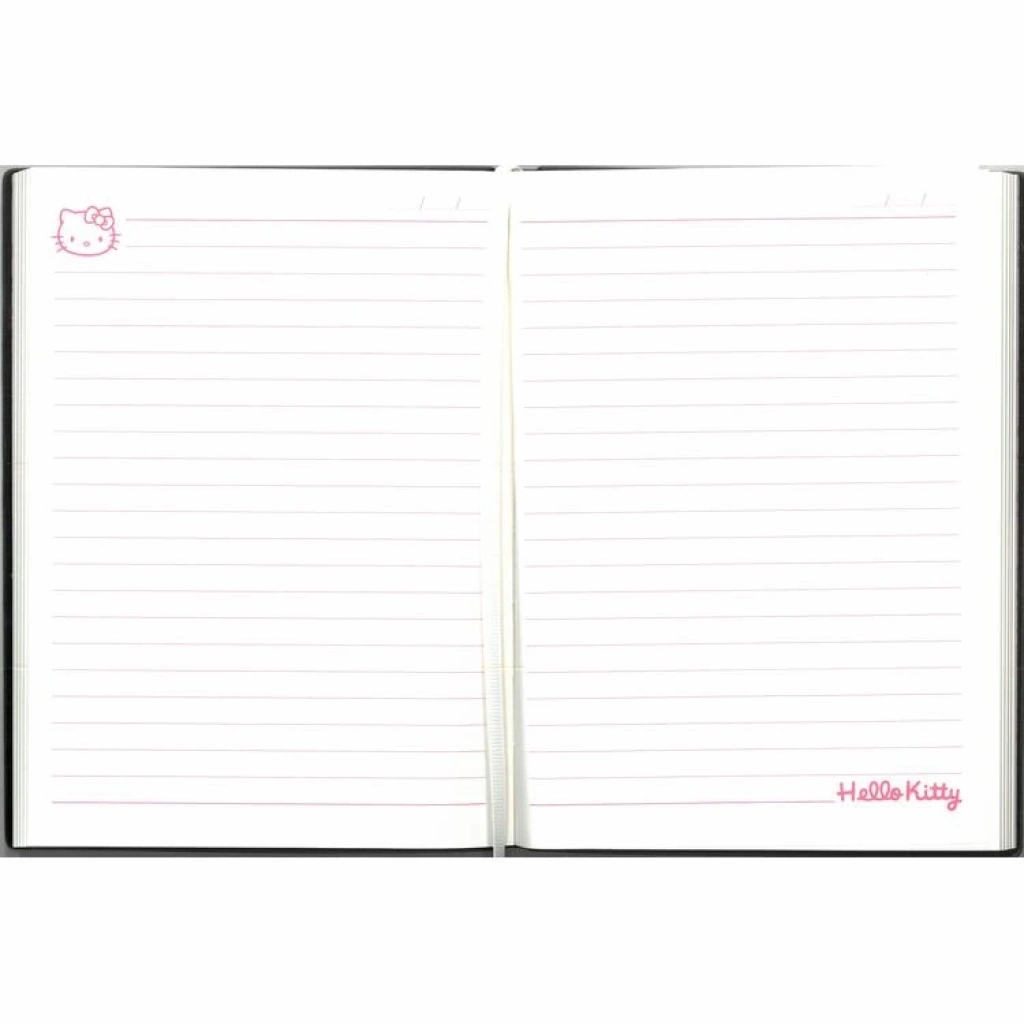 Victoria’s Journals Hello Kitty Smyth Flexy Esnek Vegan Deri Kapaklı 13x18cm Defter 80 gram 80 yaprak Çizgili 524-1933