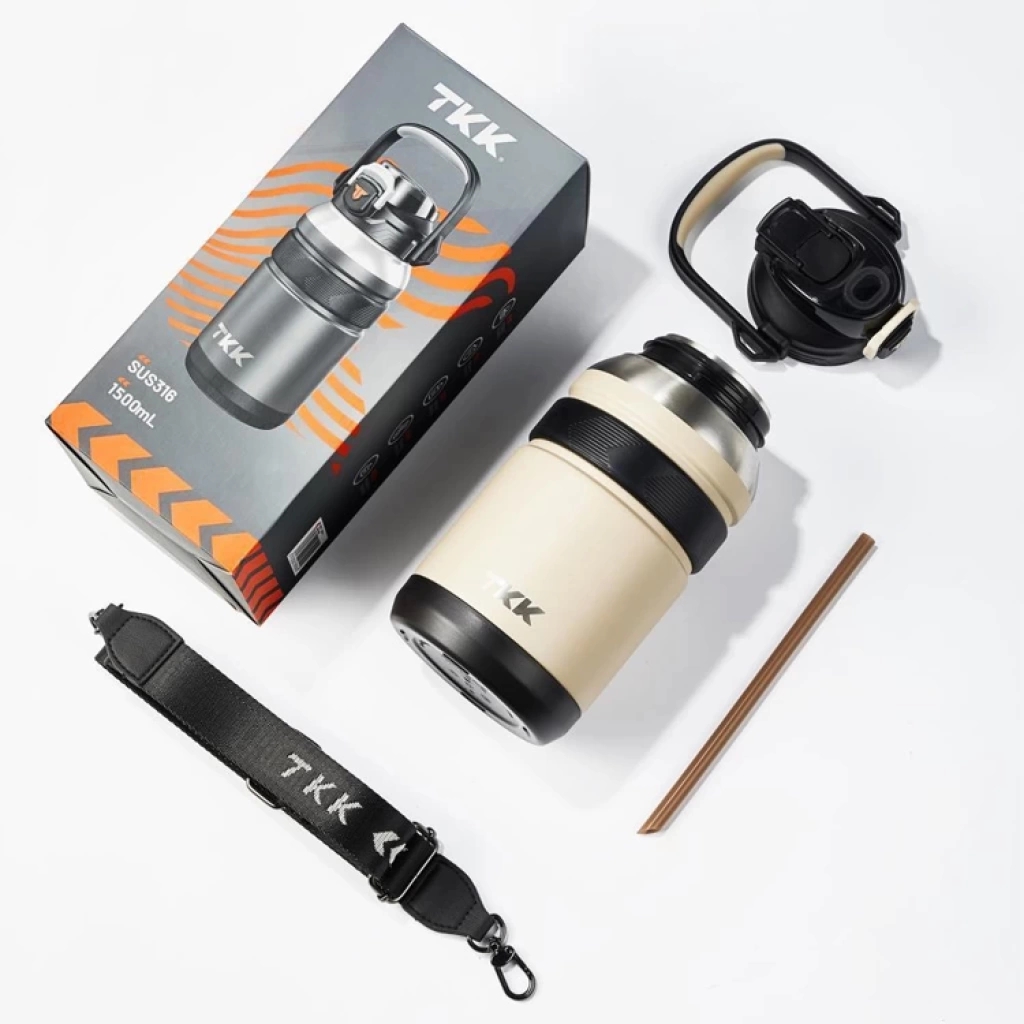 Vagonlife TKK Çelik Termos T2031 1500 ml Beyaz
