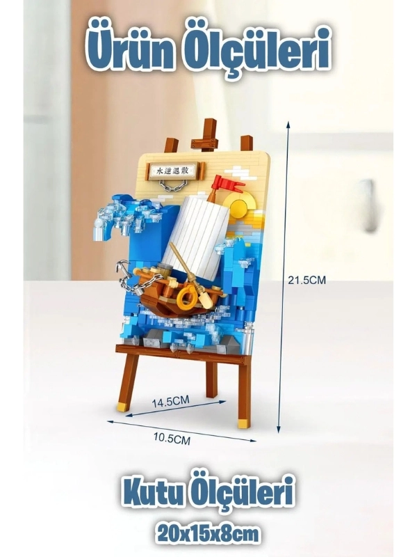 Vagon Life LOZ Creative Serisi Gemi Tablosu Lego Seti 592 Parça Oyuncak Yapım Seti FFLZ-1280