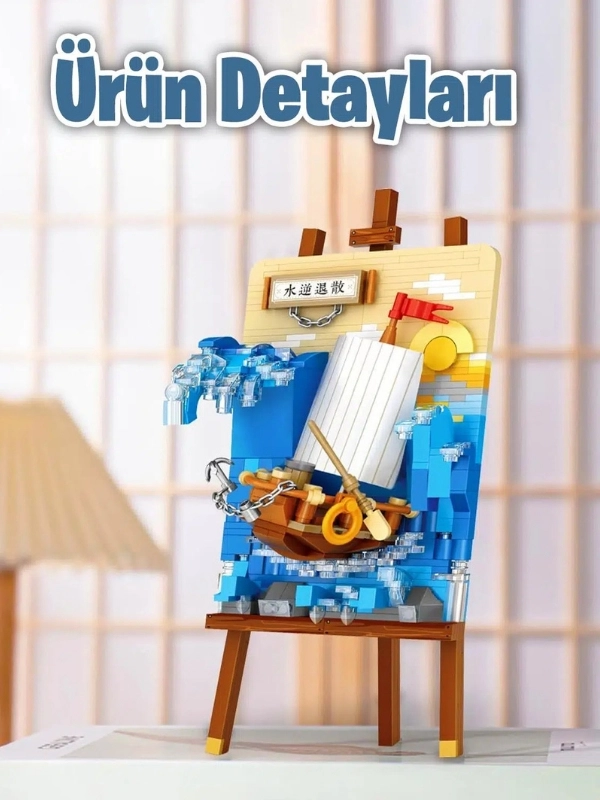 Vagon Life LOZ Creative Serisi Gemi Tablosu Lego Seti 592 Parça Oyuncak Yapım Seti FFLZ-1280