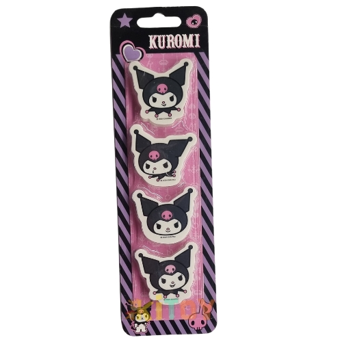 Kuromi Şekilli Silgi 4`Lü Set Blister 590160