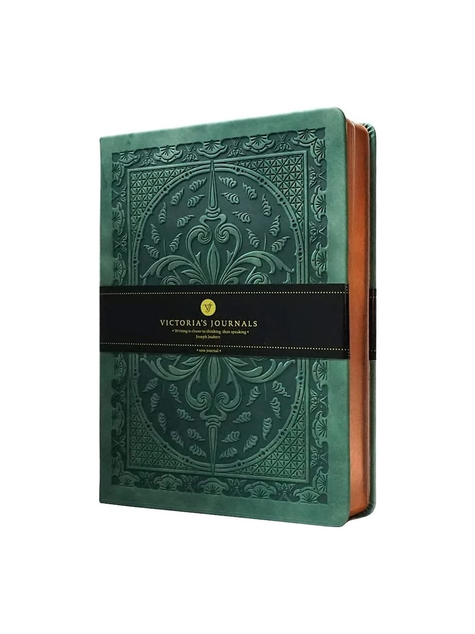 Victoria’s Journals Vintage Old Book Journal Defter 14x20 cm 80 gr 160 Yaprak Çizgili Koyu Yeşil