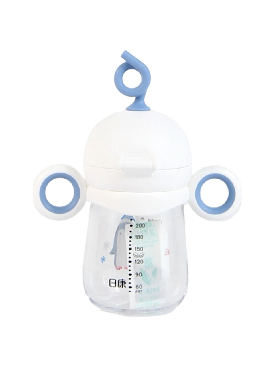 Vagon Life Rovco Penguen Desenli Silikon Pipetli Matara +6 Ay 220 ml Beyaz B1030