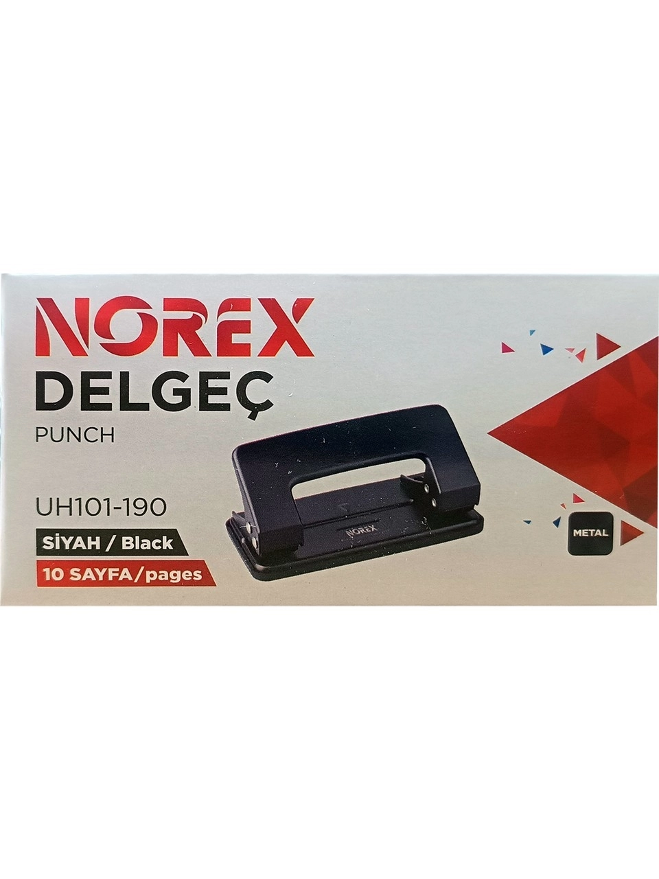 Noki Norex Siyah Metal Delgeç 10 Sayfa Kapasite ile Ofis / Okul / Ev İçin Pratik Çözüm  Uh101-190