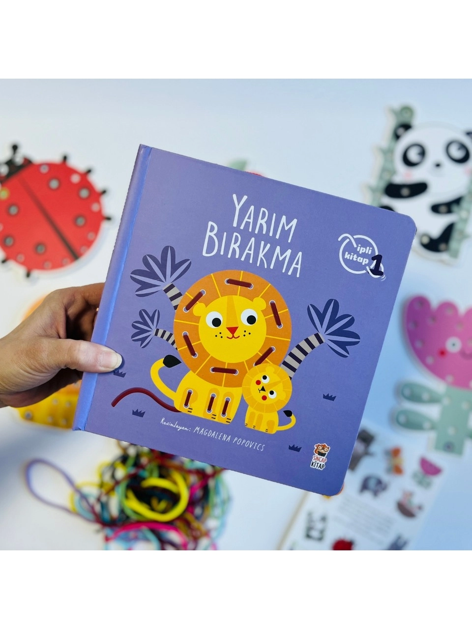 Sincap Kitap Yarım Bırakma - İpli Kitap 1 (10 İpli Figür + Kitap) Okul Öncesi Kitap