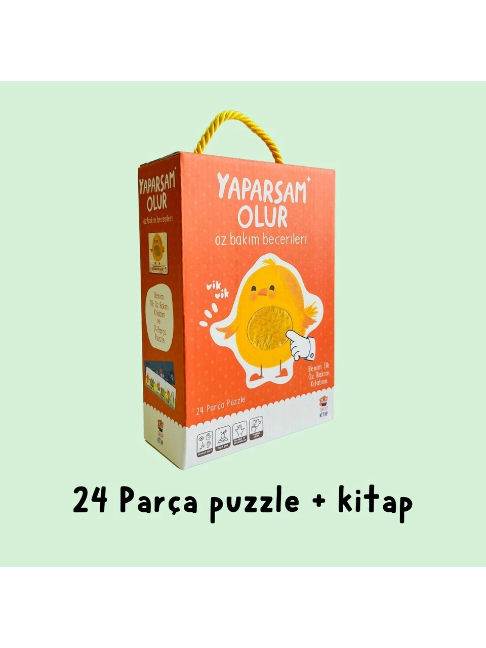 Sincap Kitap Yaparsam Olur - Benim Öz Bakım Kitabım (Vik Vikli Kitap + 8 Farklı Puzzle ) - Mısra Karahan