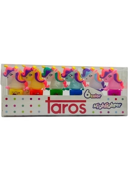 Taros Unick Color Unicorn 6’lı Fosforlu Kalem Seti 8045 