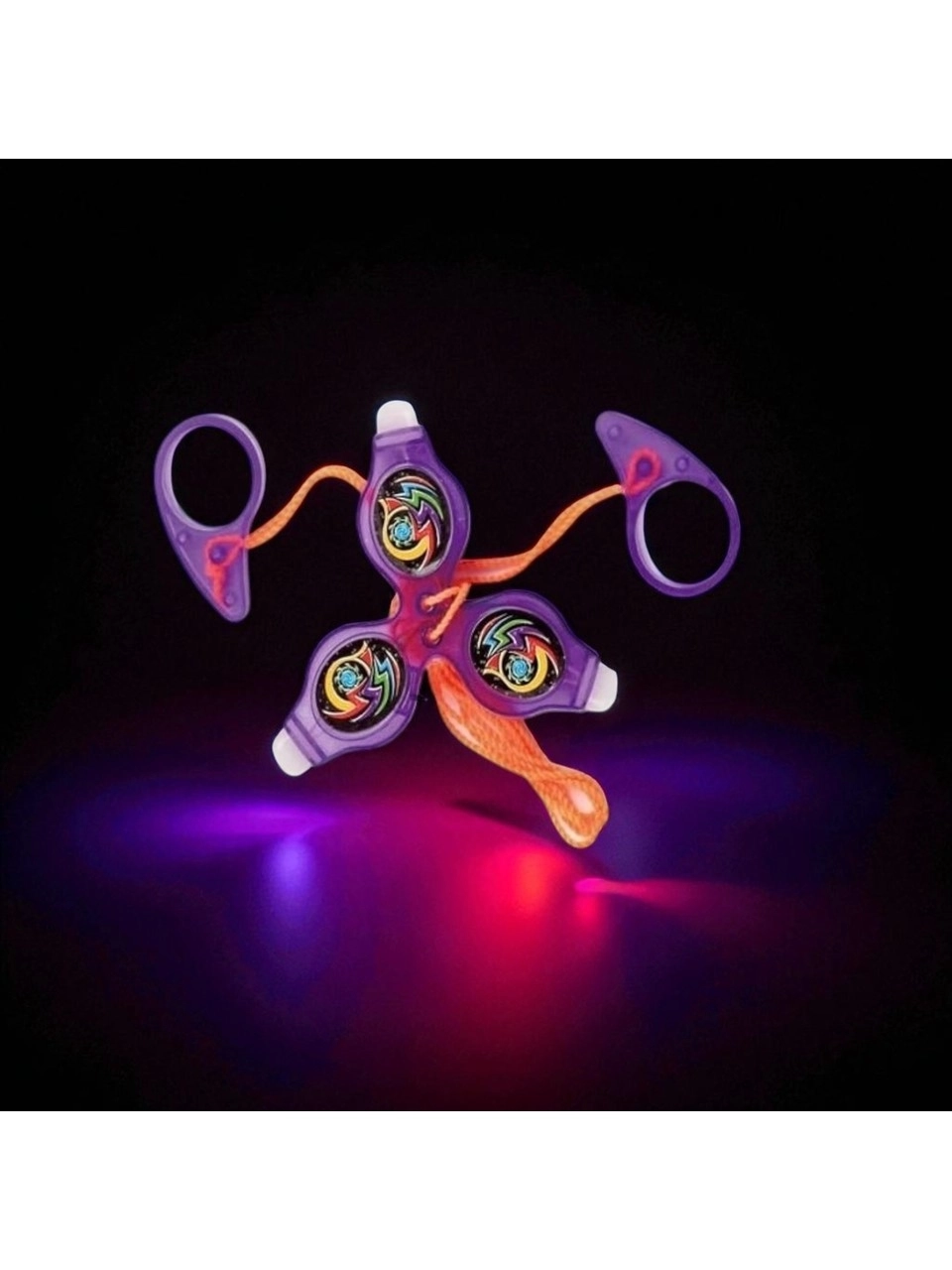 Renkli LED Işıklı Fırfır Yeni Nesil Işıklı Oyuncak  Pull It To Top Spining