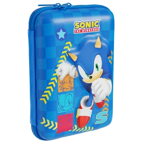 Sonic Sert Kapaklı Kabartmalı Kalem Kutusu Model No.3335