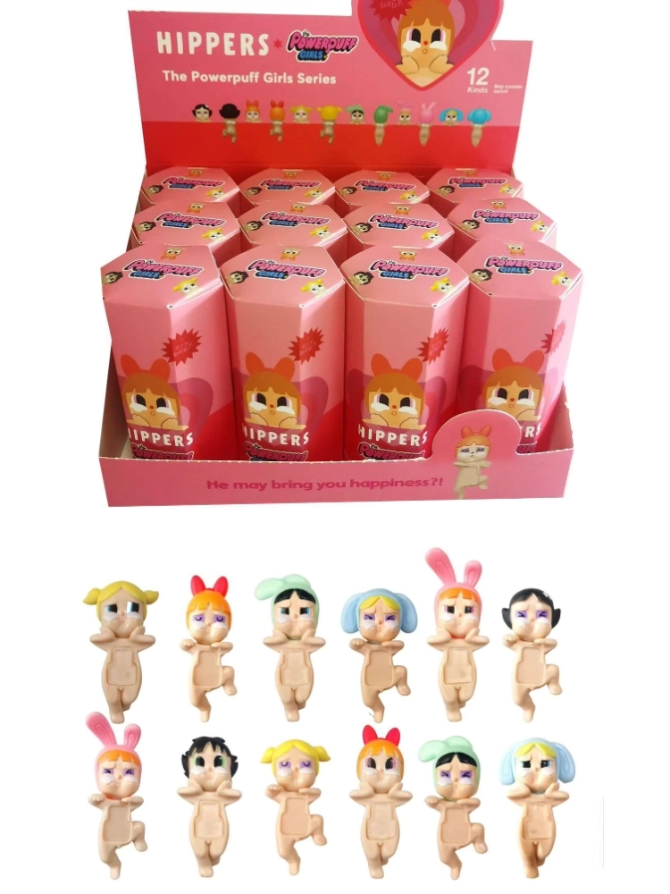Sonny Angel Cry Baby Serisi PowerPuff Grils Model Figür Blind Box Telefon Tablet Ekran Aksesuarı