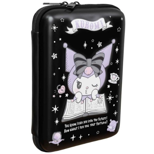 Kuromi Desenli Sert Kapaklı Kabartmalı Siyah Kalem Kutusu Model No. 3328