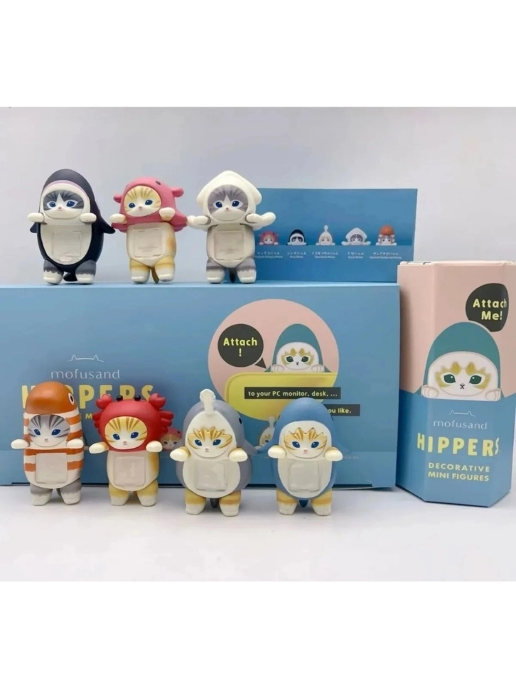 Sonny Angel Mofusand Kedili Model Figür Blind Box Telefon Tablet Ekran Aksesuarı