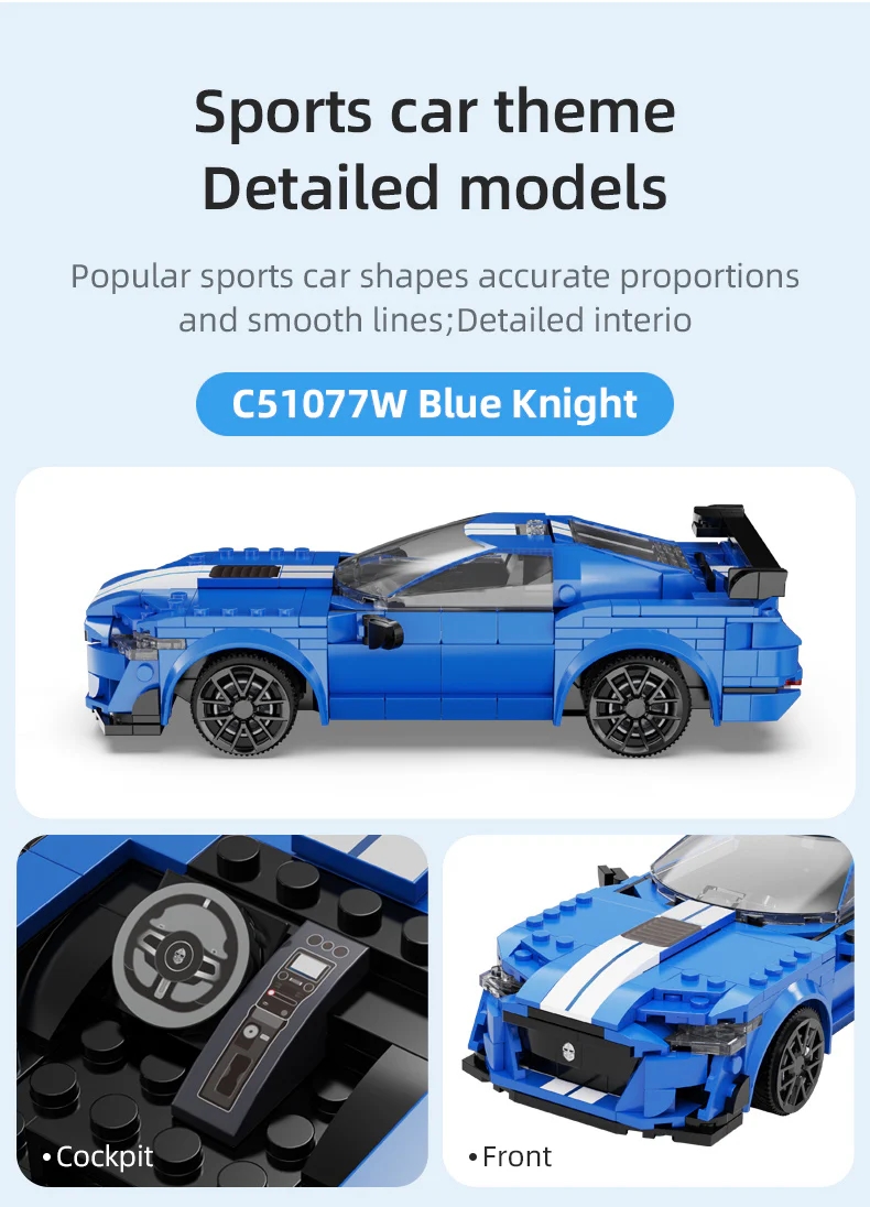 Vagonlife CaDA Mavi Yarış Arabası Kumandalı Blue Knight C51077W