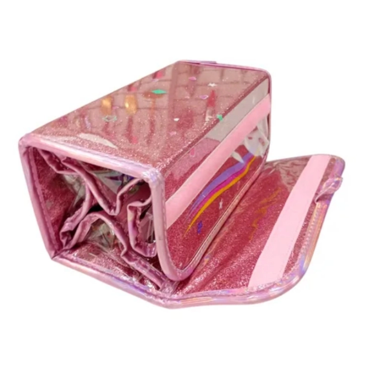 Taros 4 Bölmeli Katlanır Kalem Kutusu Simli Unicorn Model No. 8376