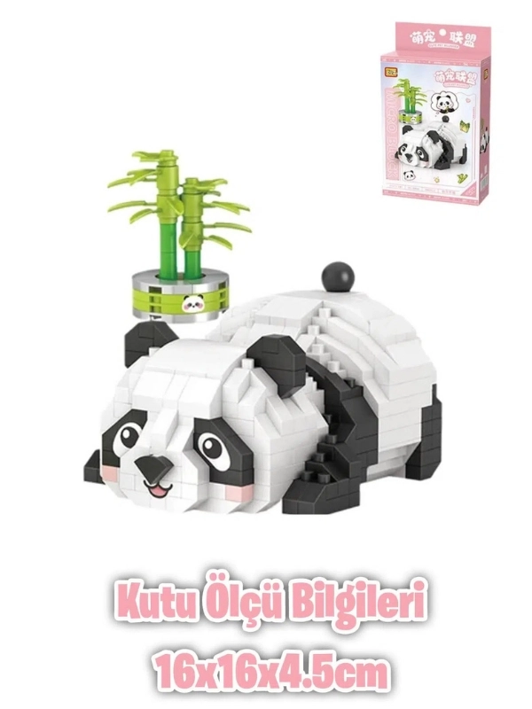 Vagon Life Loz Micro Block Serisi Panda Lego 340 Parça Oyuncak Yapım Seti FFLZ-8804