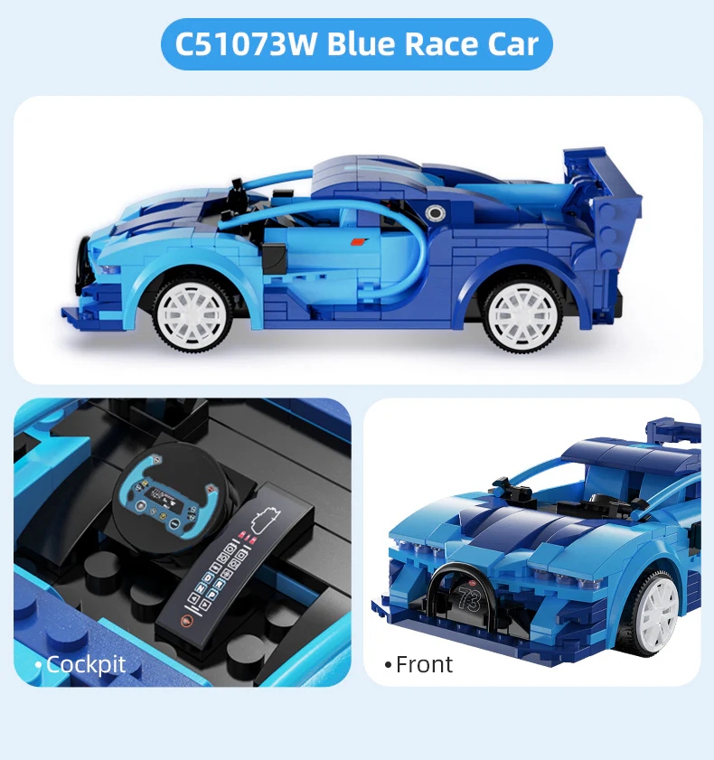 Vagonlife CaDA Mavi Yarış Arabası Kumandalı Blue Car C51073W