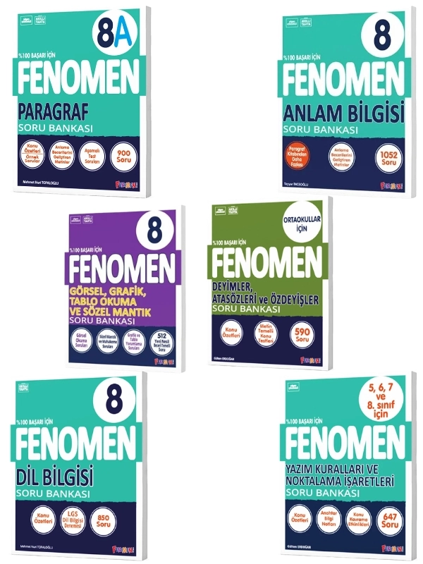 Fenomen Yayınları 7’den 8’e Geçiş 6’lı LGS İlk Hazırlık Kitap Seti