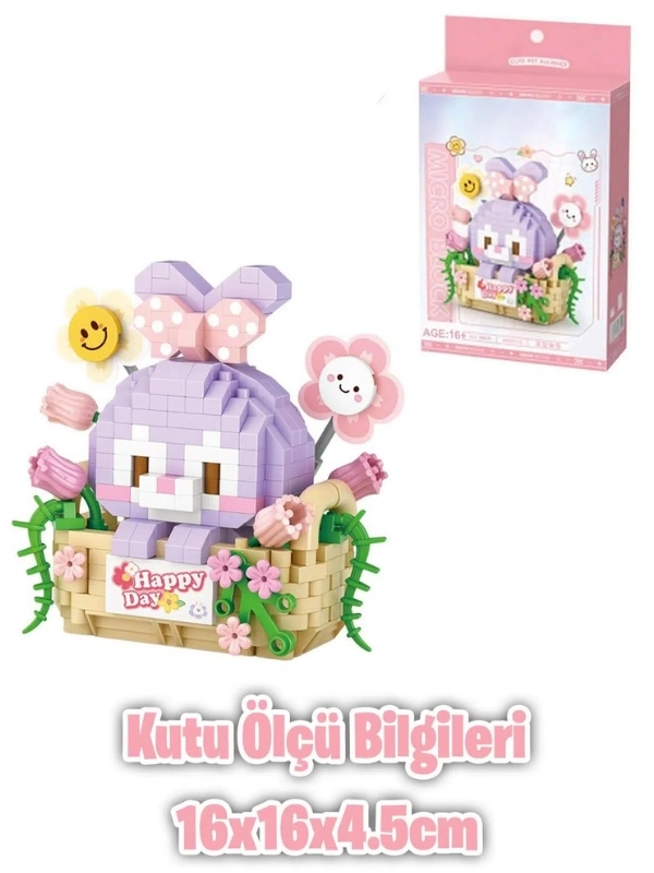 Vagon Life LOZ Micro Block Serisi Sevimli Tavşan Lego 400 Parça Oyuncak Yapım Seti FFLZ-8805