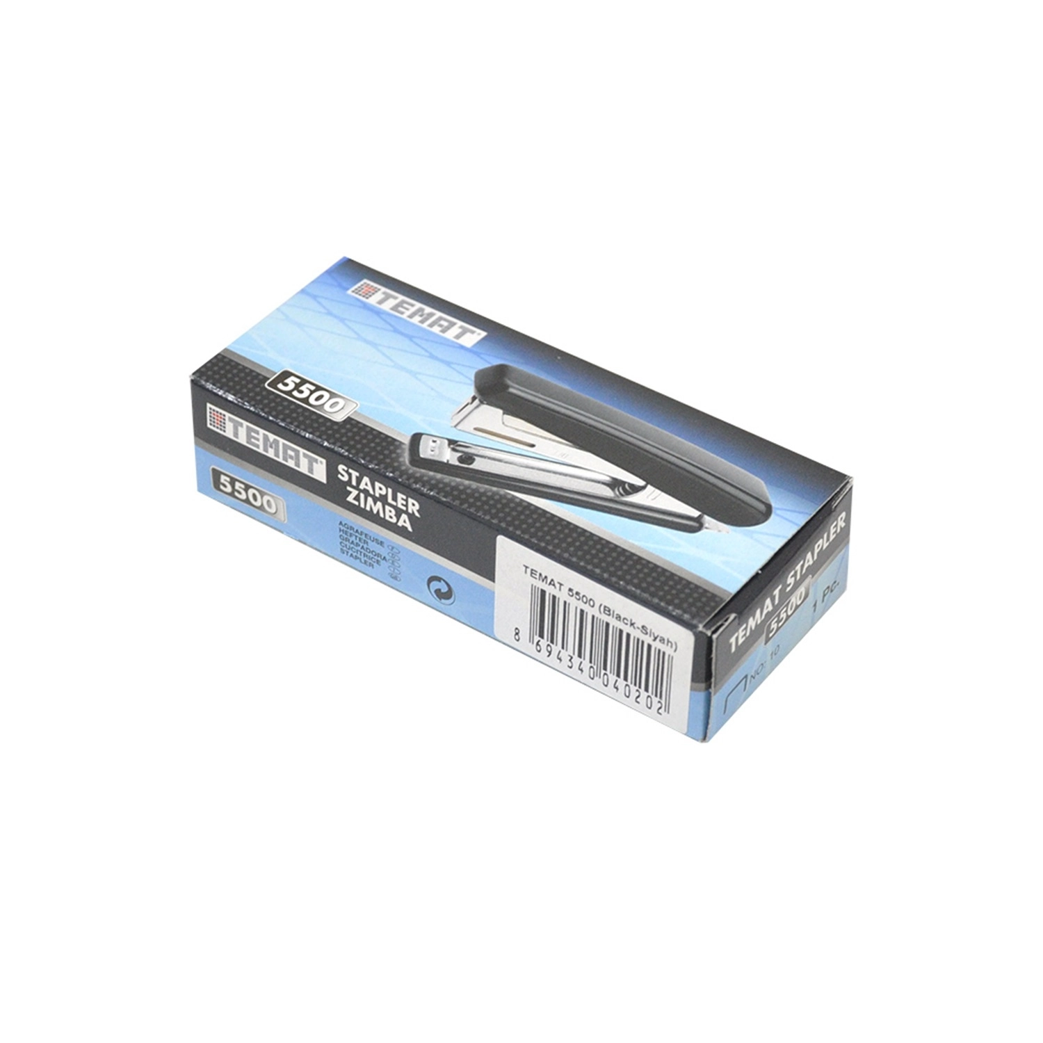 Temat Zımba Makinası No:10 20 Yaprak Siyah Model:5500 