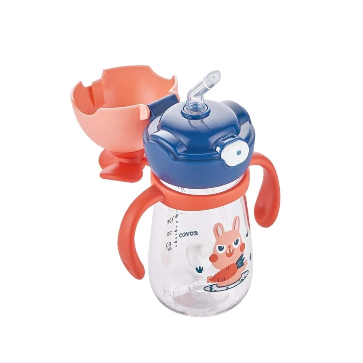 Vagon Life Rovco 220 ml Dönebilen Pervane Başlıklı Tritan Su Matarası Pembe +6 Ay Kutulu