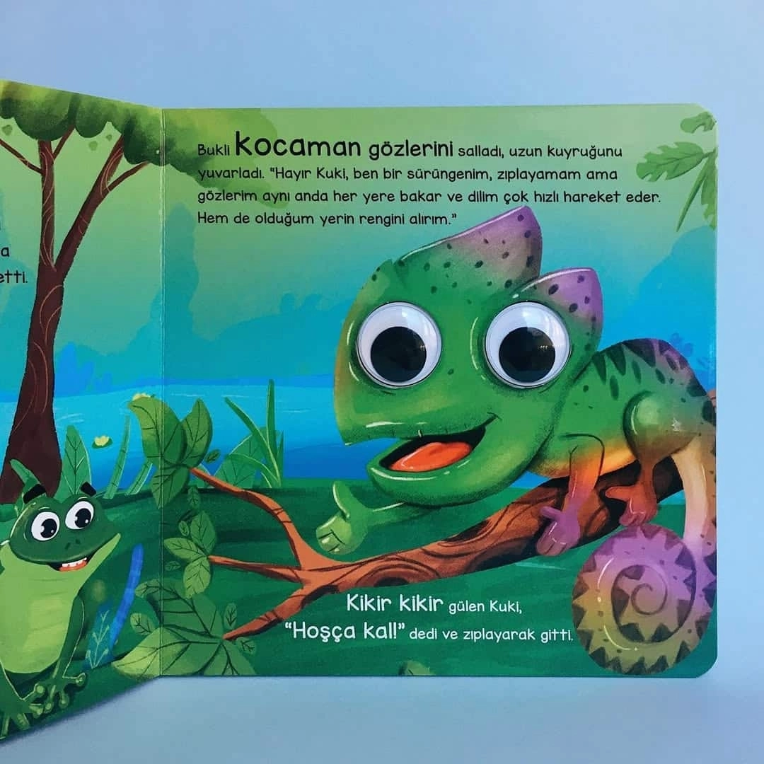 Sincap Kitap Kurbağa Kuki ve Sevimli Dostları - Bu Kocaman Gözler Kimin? Okul Öncesi Kitap - Asiye Aslı Aslaner
