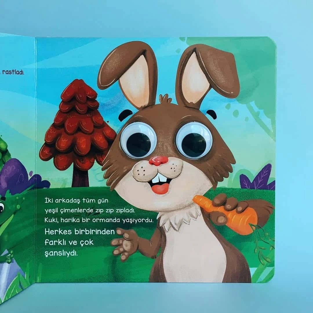 Sincap Kitap Kurbağa Kuki ve Sevimli Dostları - Bu Kocaman Gözler Kimin? Okul Öncesi Kitap - Asiye Aslı Aslaner