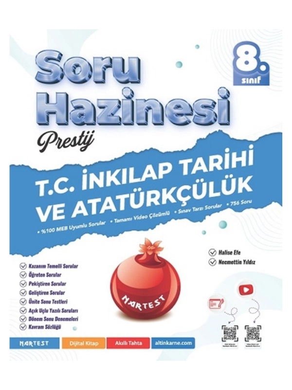 Nartest Yayınevi 8. Sınıf Prestij T.c. İnkılap Tarihi Ve Atatürkçülük Soru Hazinesi