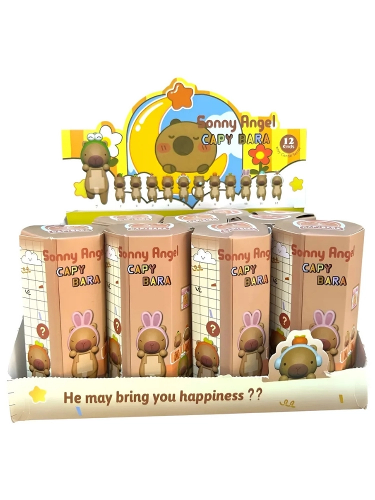 Sonny Angel Capybara Serisi Model Figür Blind Box Telefon Tablet Ekran Aksesuarı