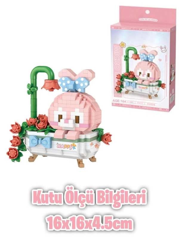 Vagon Life LOZ Micro Block Serisi Mutlu Tavşan Lego 370 Parça Oyuncak Yapım Seti FFLZ-8806
