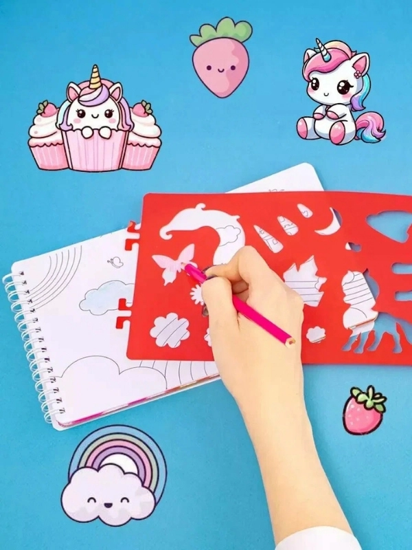 Sevimli Poniler Aktivite Kitabı – Boyama, Sticker ve Şablon Sayfaları 