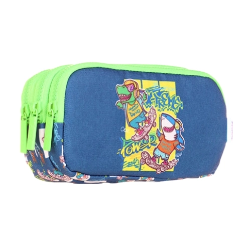 Kaukko Kids&Love 3 Bölmeli Kalem Çantası Cube Xtreme L8177