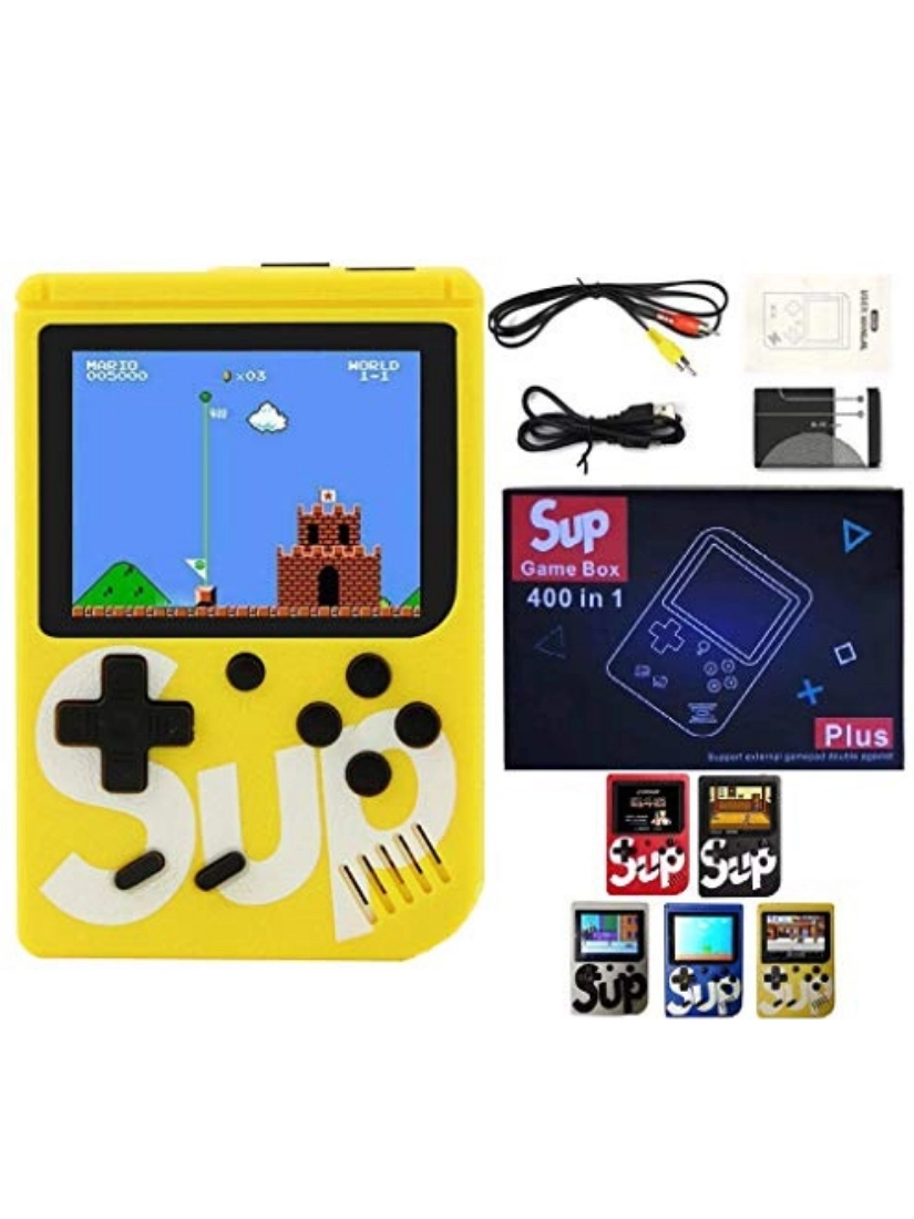 Sup 400 Retro  400 Oyunlu Mini El Atarisi Gameboy Gamebox Taşınabilir Oyun Konsolu SARI
