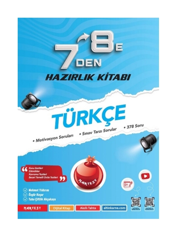 Nartest Yayınevi 7’den 8’e Türkçe Hazırlık Kitabı