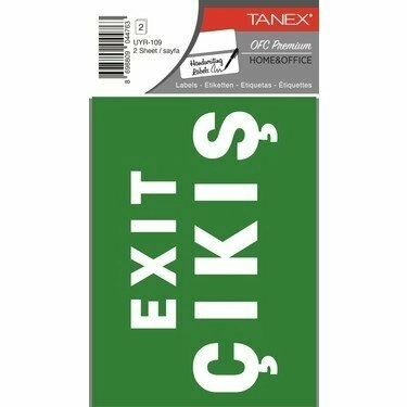 TANEX ACİL ÇIKIŞ  UYARI ETİKETİ 2Lİ Tanex Acil Çıkış Uyarı Etikeri 2’li Exit Çıkış