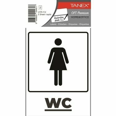 Tanex  Uyr-114 Bay Bayan Wc Uyarı Etiketi