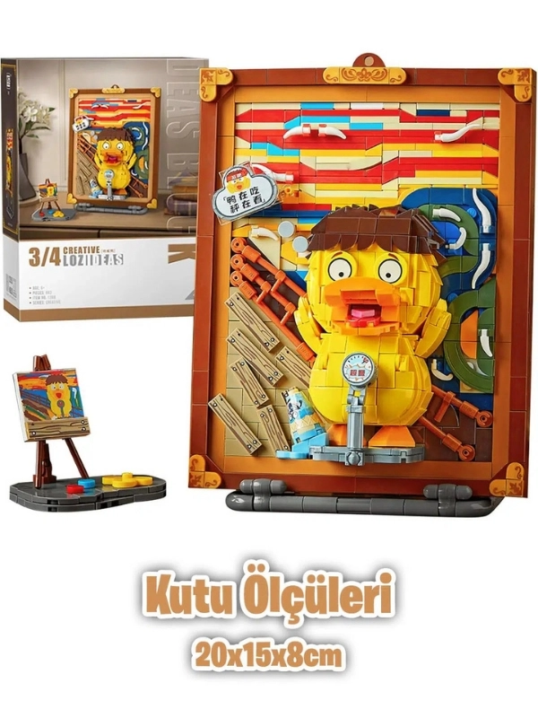 Vagon Life LOZ Creative Serisi Şövale Figürlü Ve Tablo Lego Seti 893 Parça Oyuncak Yapım Seti FFLZ-1288