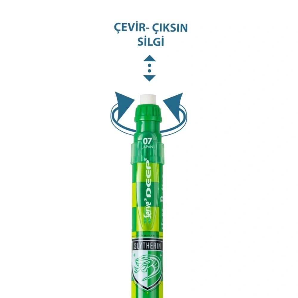 Serve Deep Mekanik Kurşun Kalem 07mm - Harry Potter Slytherin Damalı