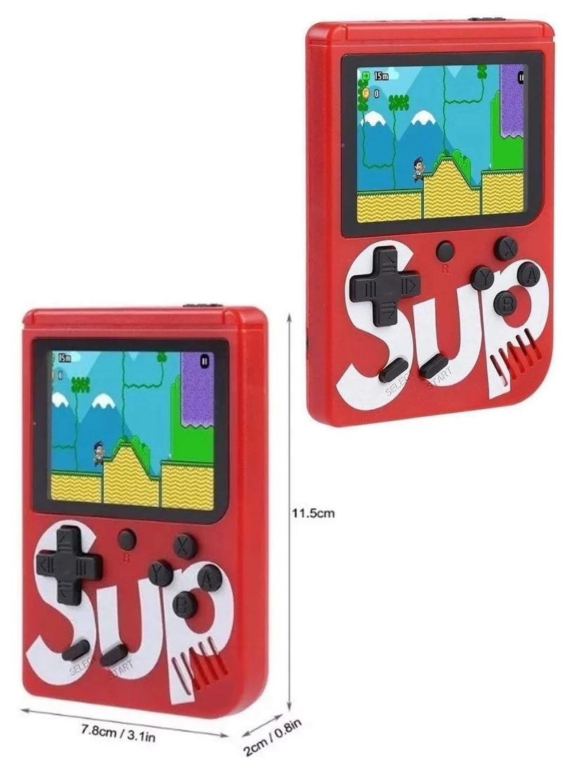 Sup 400 Retro 400 Oyunlu Mini El Atarisi Gameboy Gamebox Taşınabilir Oyun Konsolu SİYAH