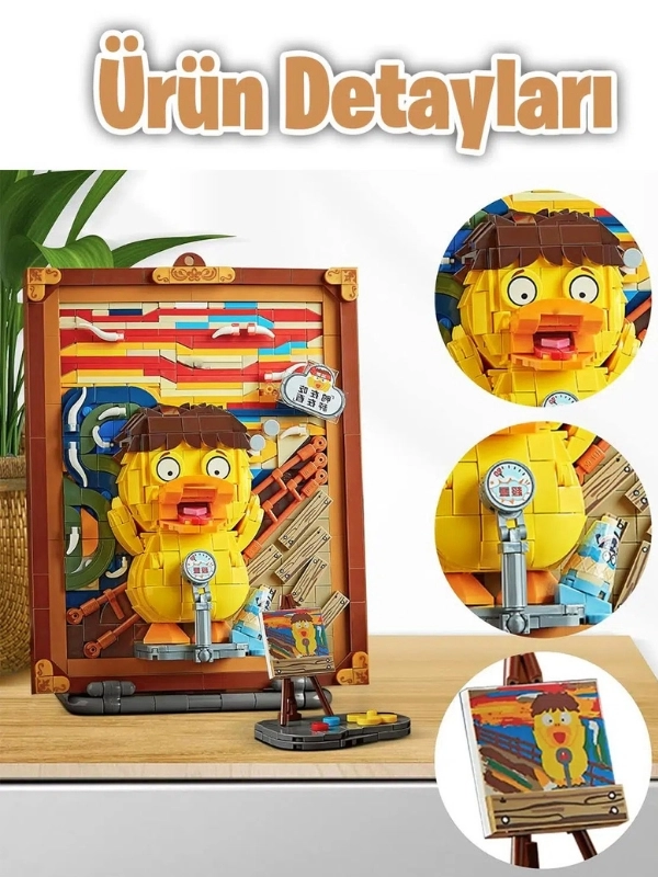 Vagon Life LOZ Creative Serisi Şövale Figürlü Ve Tablo Lego Seti 893 Parça Oyuncak Yapım Seti FFLZ-1288