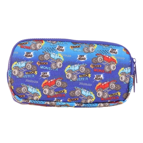 Kaukko Kids&Love 3 Bölmeli Kalem Çantası Cube Monster Truck L8176