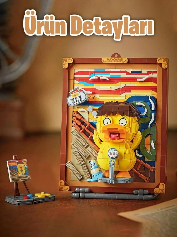 Vagon Life LOZ Creative Serisi Şövale Figürlü Ve Tablo Lego Seti 893 Parça Oyuncak Yapım Seti FFLZ-1288