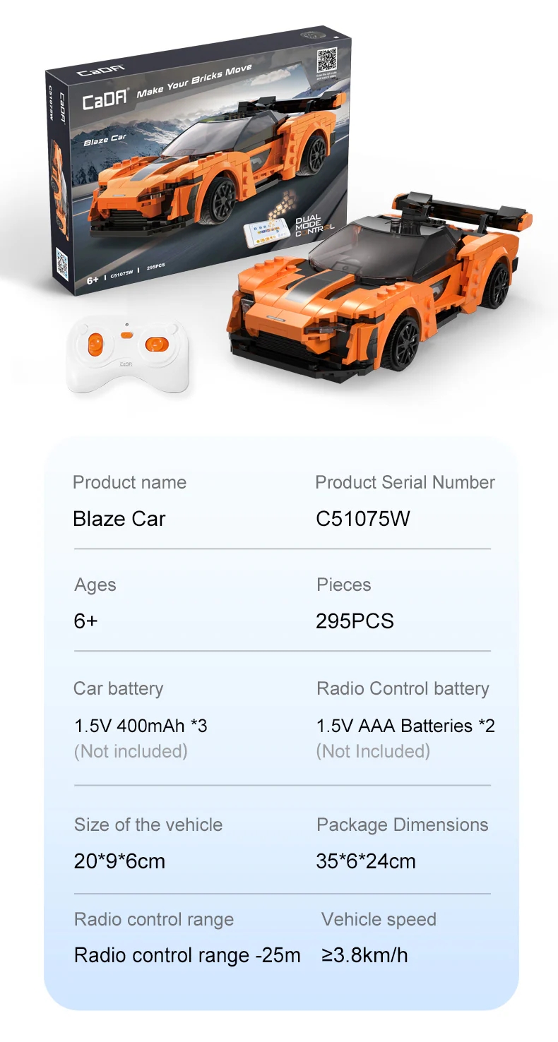 Vagonlife CaDA Turuncu Yarış Arabası Kumandalı Blaze Car C51075W