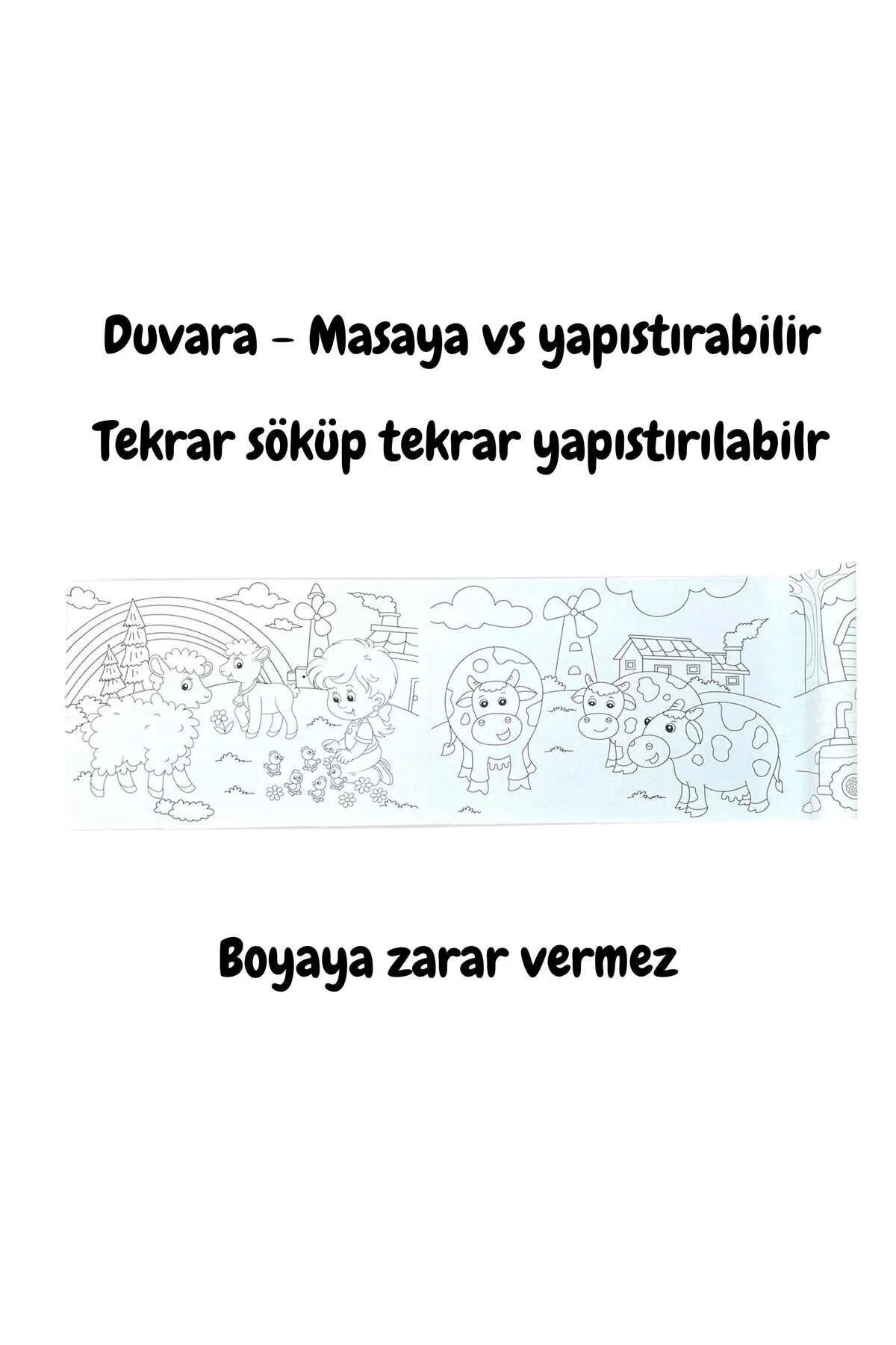 Lino Yapışkanlı Rulo Boyama Kağıdı FARM  86x20cm