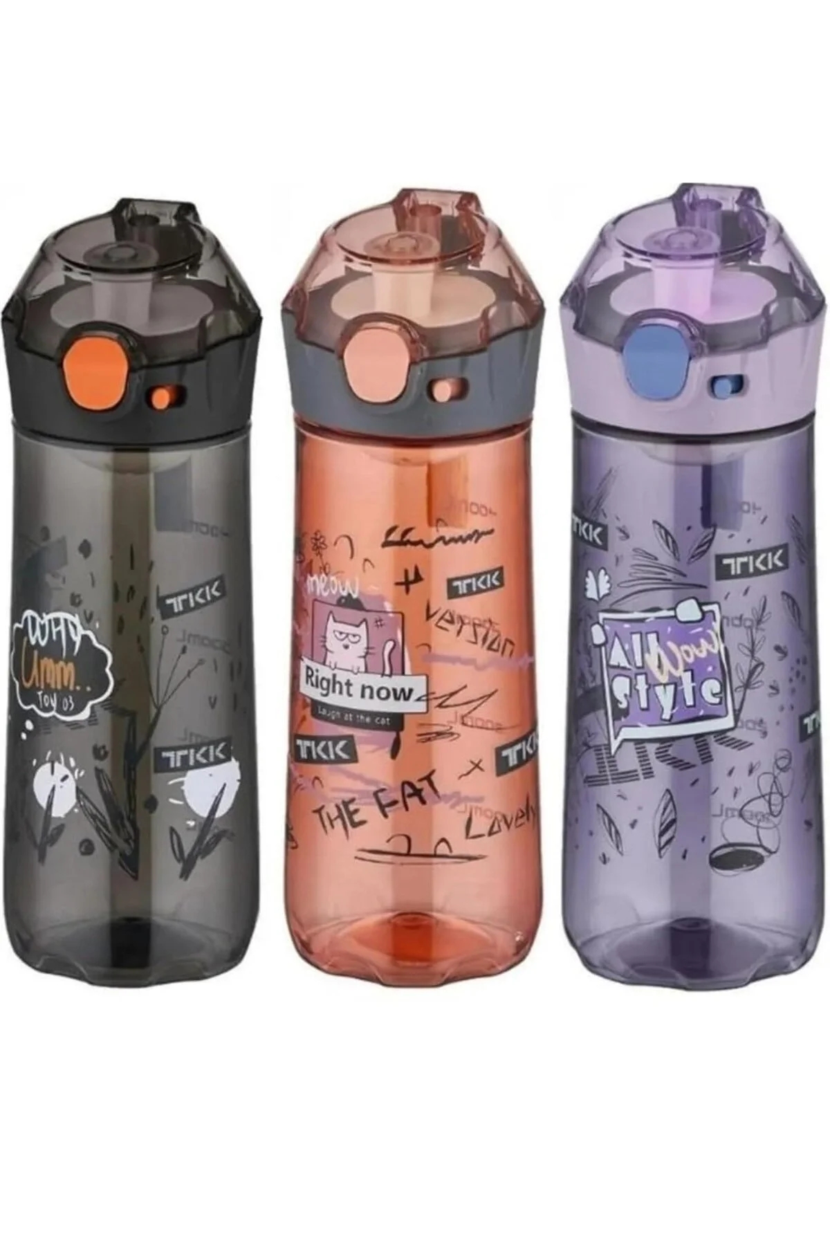 Vagon Life 500 ml Desenli Su Matarası T-1008 Mor