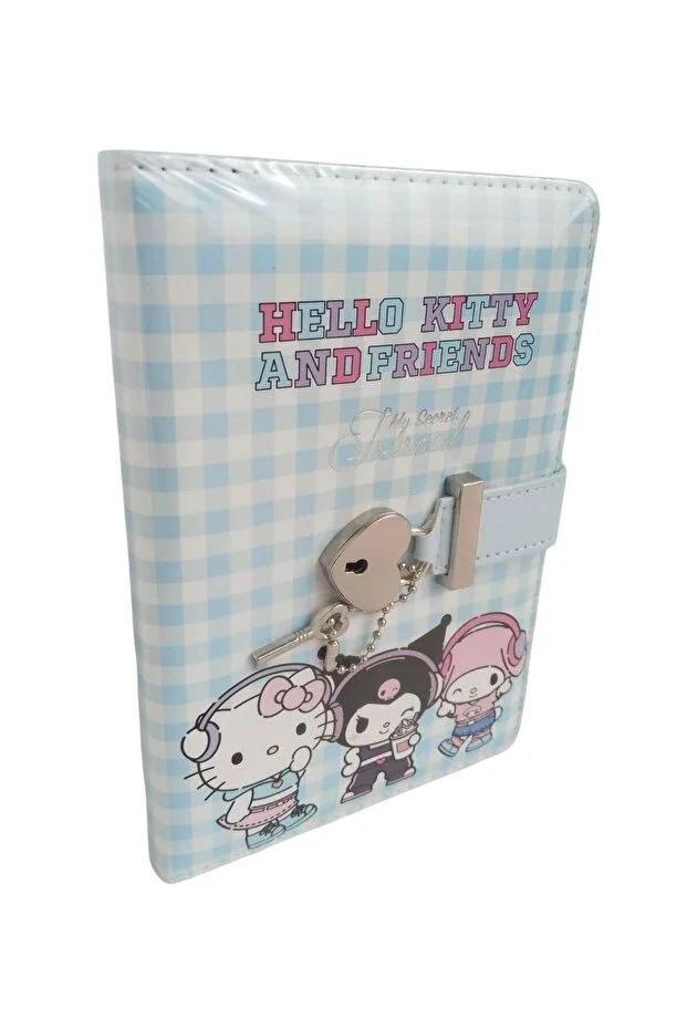 Victoria’s Journals Hello Kitty ve Arkadaşları Kalp Kilitli Günlük A6 Defter 192 sayfa 80 gram 525-2021