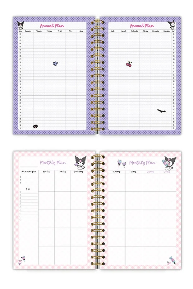 Victoria’s Journals Kuromi Gizli Spiralli Planlayıcı Journal 17x24 cm 524-1851