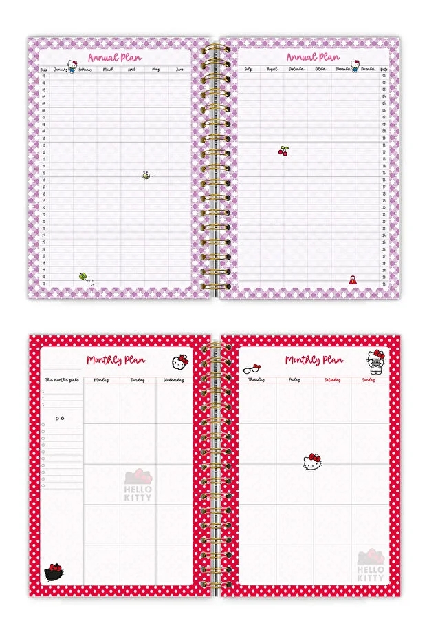 Victoria’s Journals Hello Kitty Gizli Spiralli Planlayıcı Journal 17x24 cm 524-1816