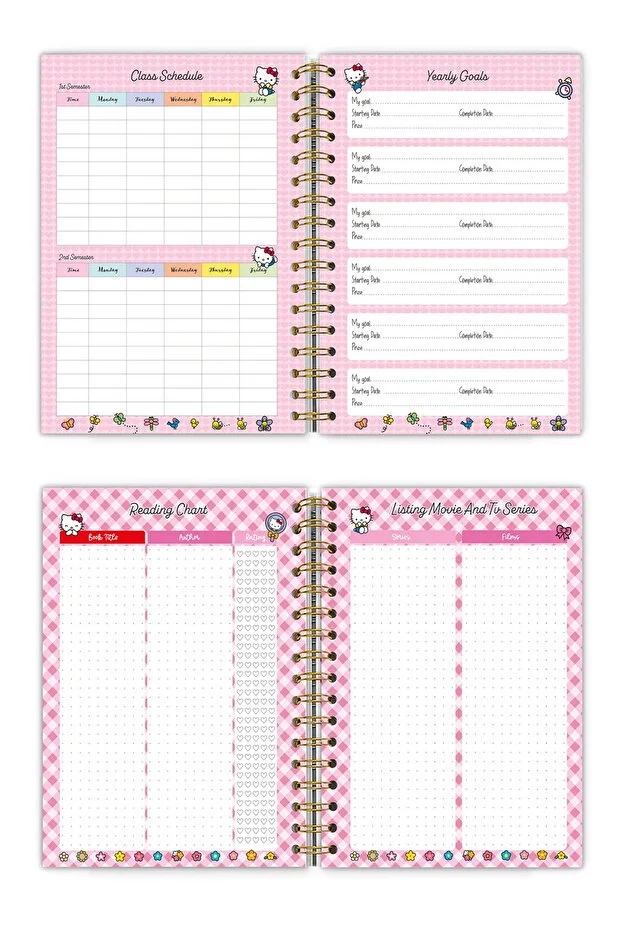 Victoria’s Journals Hello Kitty Gizli Spiralli Planlayıcı Journal 17x24 cm 524-1816